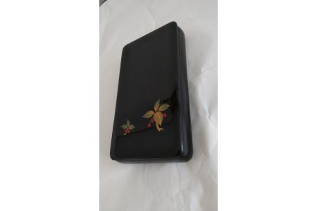 川連漆器 筆箱・藪柑子蒔絵【遠田漆器店】[H6102]