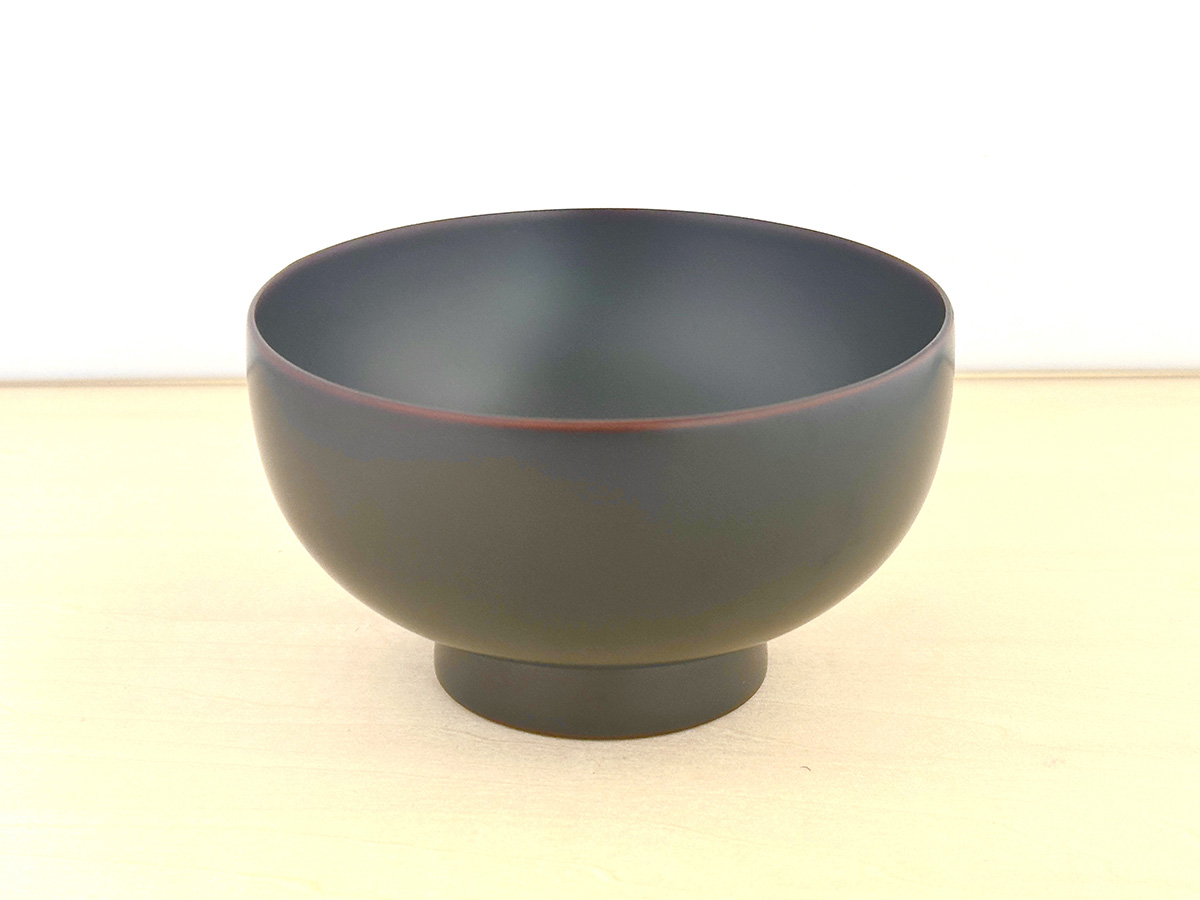 川連漆器 銀溜 坪汁椀【(株)佐藤商事】[B1-5505]