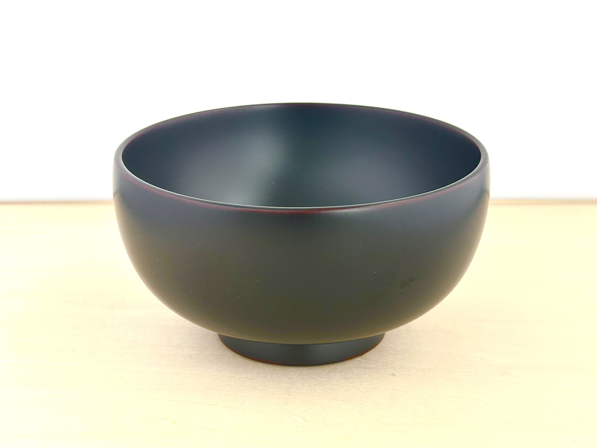 川連漆器 銀溜 4.4寸椀【(株)佐藤商事】[B7-5502]