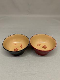 川連漆器 盃 サクラペア（2入）【山忠漆器】[B9-6401]