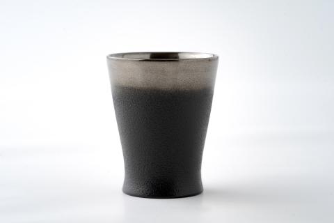 川連漆器 銀彩ぐい呑み（大）【漆工房 攝津】[C3-6301]