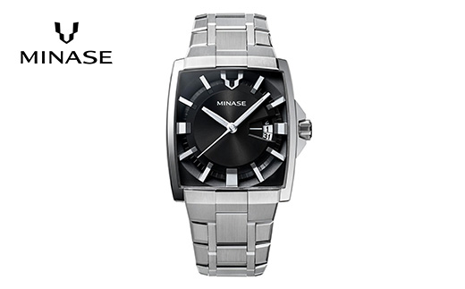 MINASE時計 HORIZON ブレスレットタイプ（VM12-M01NBK-SSB）【協和精工株式会社】[F11908]