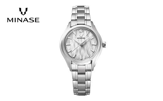 MINASE時計 LunaArch ブレスレットタイプ（UG01-M01NWH-SSB）【協和精工株式会社】[F11917]