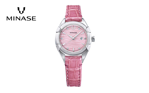 MINASE時計 Uruga31 クロコベルトタイプ（UG02-LPKNPK-SSD）【協和精工株式会社】[F11925]