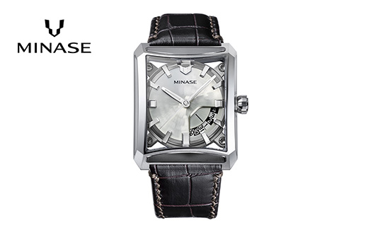 MINASE時計 SEVEN WINDOWS クロコレザータイプ（VM15-LDBYWH-SSD） MINASE 日本製 時計 腕時計 メンズ 高額 人気 ランキング【協和精工株式会社】[F11946]