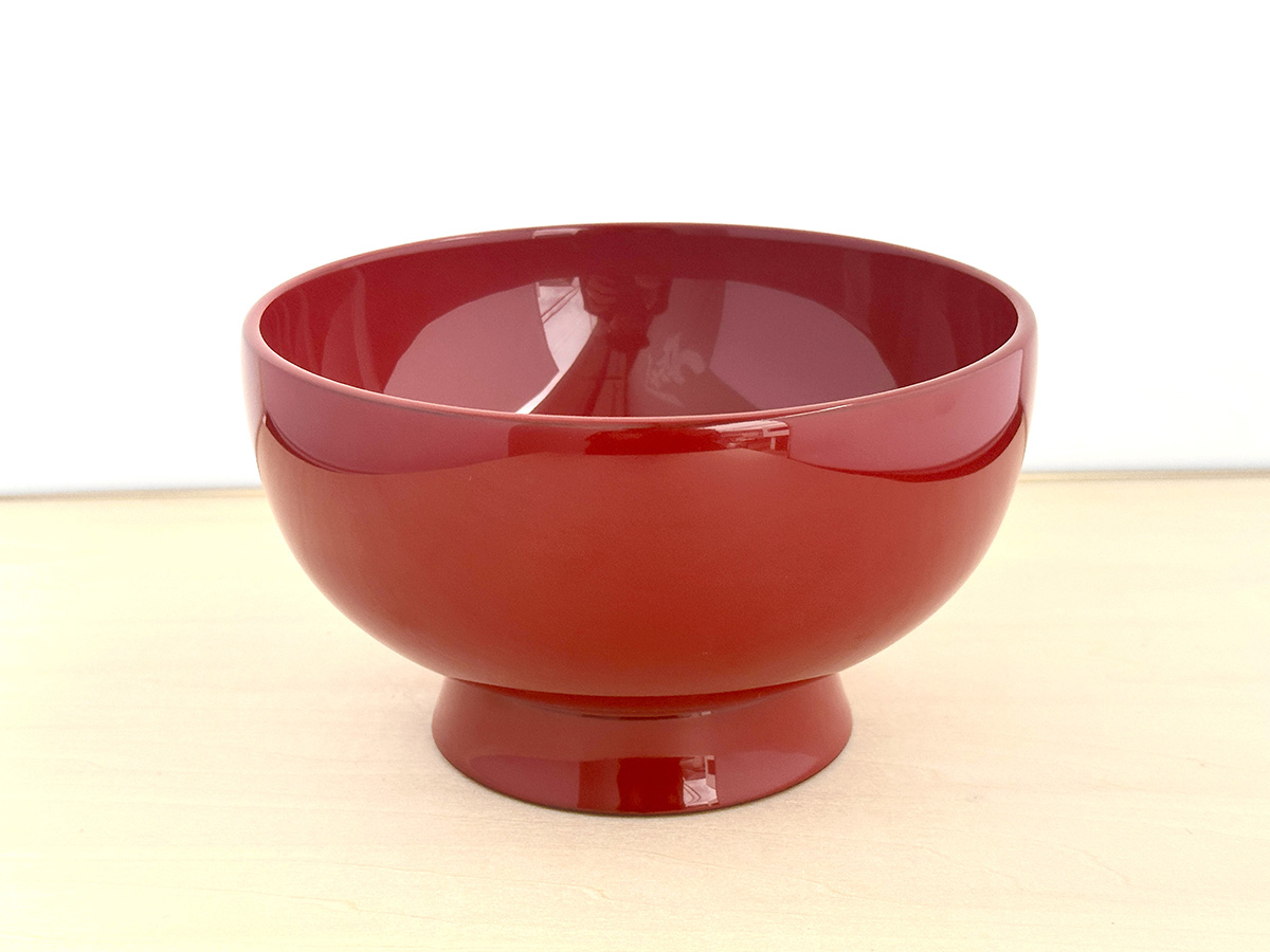 川連漆器 皆朱 そば椀【(株)佐藤商事】[H2-5504]