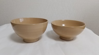川連漆器 白漆・夫婦飯椀【遠田漆器店】[H2-6101]