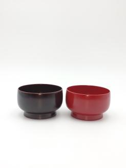 川連漆器 如月夫婦椀【阿部健吉商店】[H5-5303]