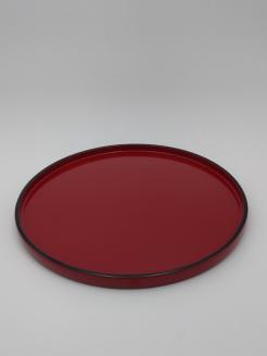 川連漆器 尺一丸盆【阿部健吉商店】[H5-5304]