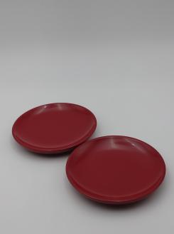 川連漆器 18cm皿2枚組【阿部健吉商店】[H5303]