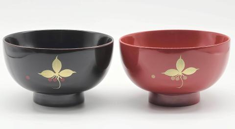 川連漆器 夫婦椀 やぶこうじ【佐藤豊八商店】[H5804]