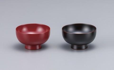 川連漆器 夫婦なごみ椀[阿部健吉商店][H5301]