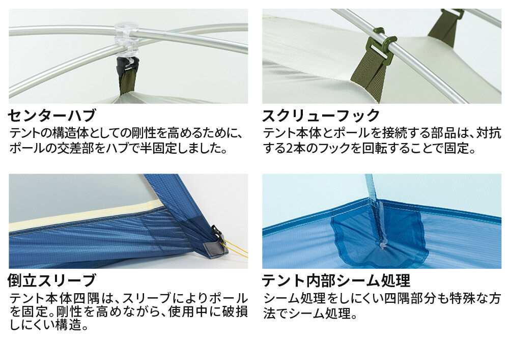 PUROMONTE 軽量 ダブルウォールテント 2人用 3シーズン対応 ライトグリーン［VEL-20 3S］テント用品 アウトドア用品