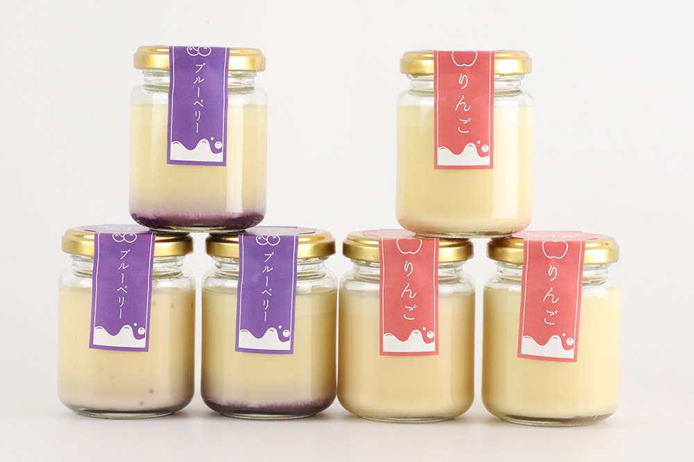 ゆりぷりん（ブルーベリー、りんご　各3個） 計6個入 洋菓子 デザート スイーツ