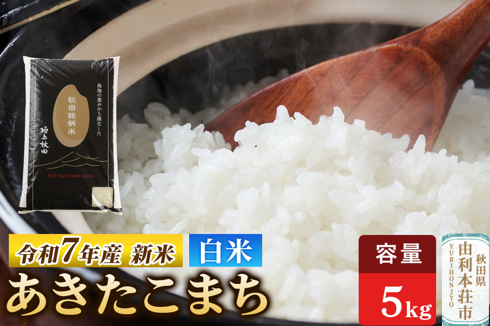 令和7年産 【白米】極上秋田銘柄米 あきたこまち 5kg 【2025年10月下旬出荷予定】