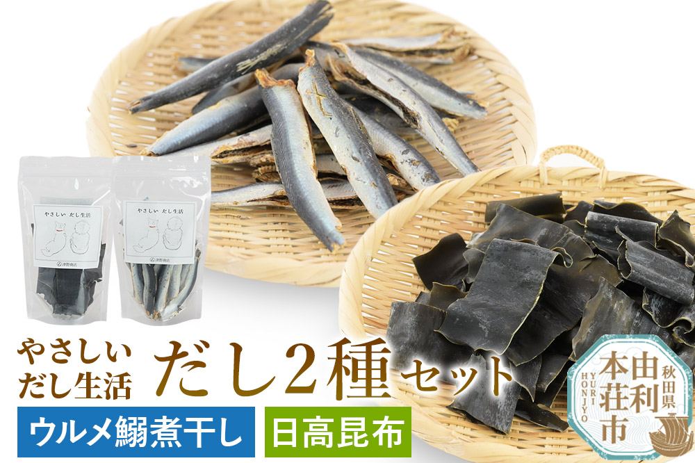 津野商店 日高昆布（カット)とウルメ鰯煮干しのセット（日高昆布60g・ウルメ鰯煮干し180g）