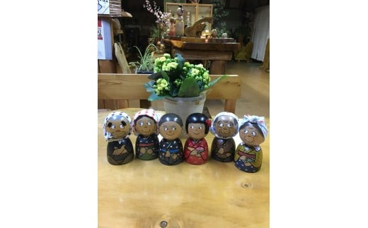 みちのくファミリーこけし 6個セット