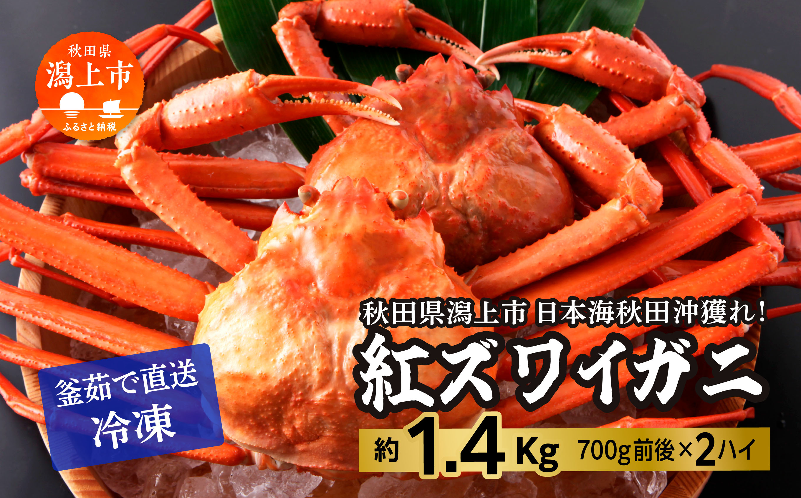 【3月以降順次発送】日本海沖産 紅ズワイガニ700g前後×2匹 約1.4kg/冷凍 冷凍 ズワイガニ 2匹 約 1.4kg 紅ズワイガニ ベニズワイガニ ずわい ズワイ蟹 ずわいがに ずわい蟹 姿 ボイル 訳あり 蟹 カニ かに 国産 蟹 不揃い 傷 緊急 カニみそ入り 潟上市