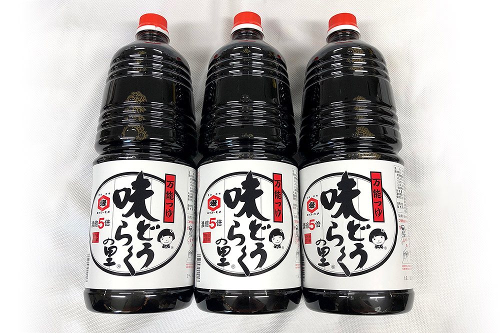 万能つゆ 味どうらくの里 1.8L×3本【東北醤油】