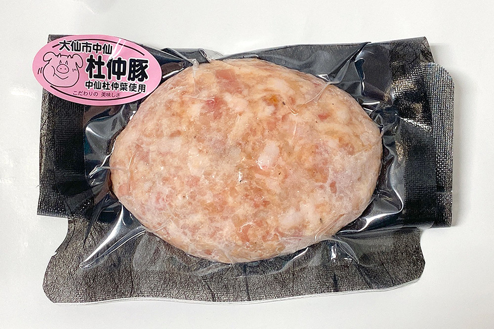 【定期便2ヶ月】大仙市産 杜仲豚ハンバーグ 12個【長沼商店】