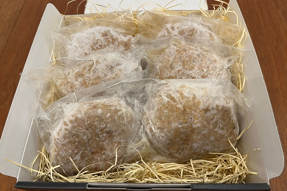 秋田県産豚１００％ 手ごねハンバーグ 6個【kirinの木特製】