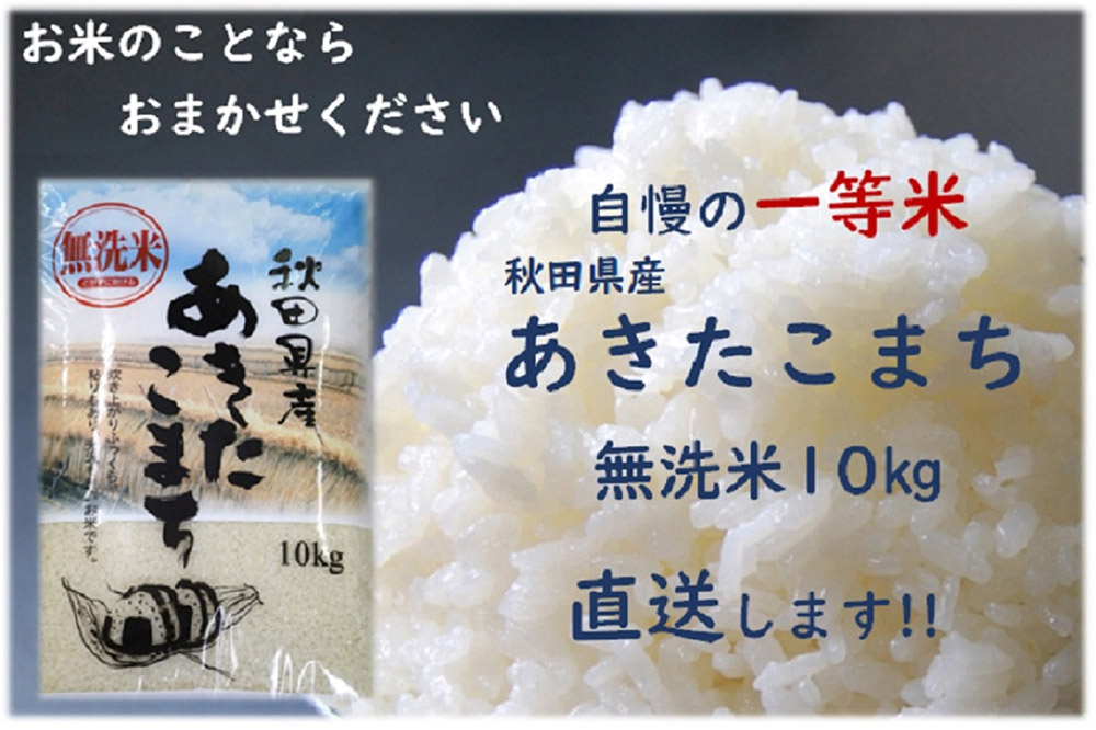 米 令和7年産 秋田県産あきたこまち 一等米 農家直送 無洗米10kg 内小友ファーム