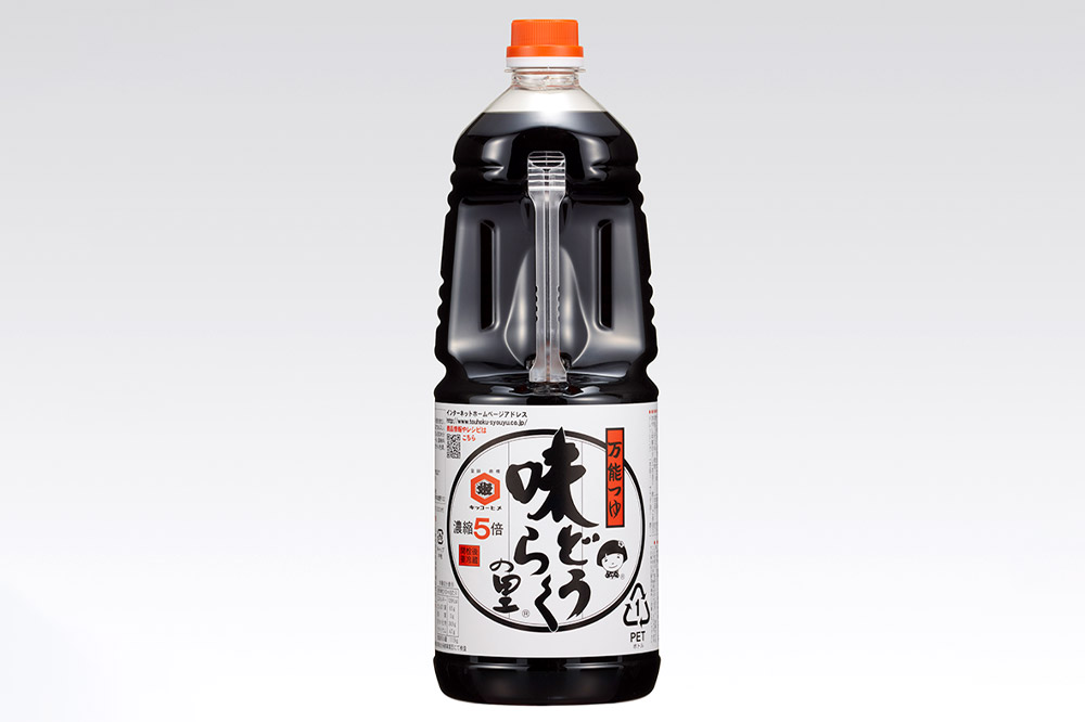 万能つゆ 味どうらくの里 1.8L×2本・かくし味 1.8L×1本【東北醤油】