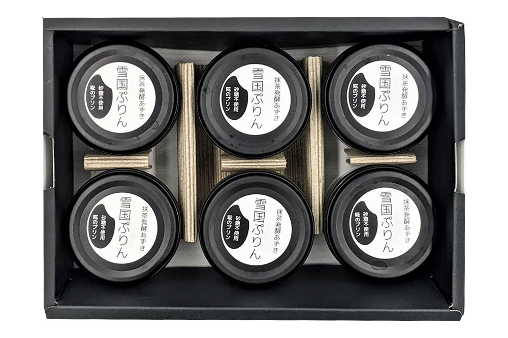 雪国ぷりん6個セット［抹茶発酵あずき］砂糖・保存料不使用 プリン スイーツ