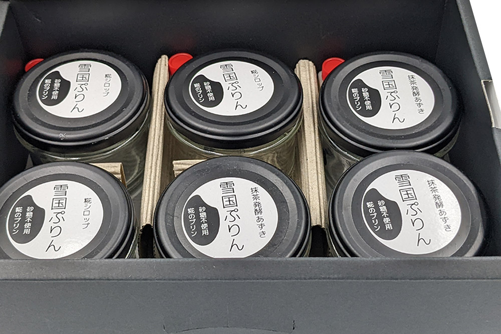 雪国ぷりん6個セット［糀シロップ3個・抹茶発酵あずき3個］砂糖・保存料不使用 プリン スイーツ