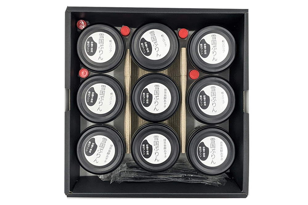 雪国ぷりん9個セット［糀シロップ5個・抹茶発酵あずき4個］砂糖・保存料不使用 プリン スイーツ
