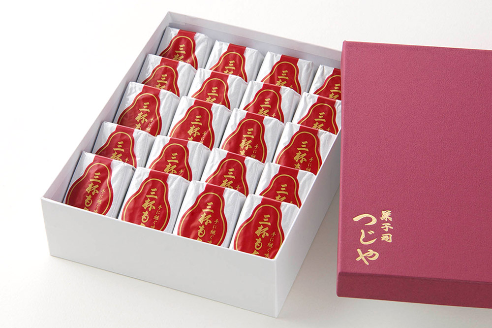 三杯もちミニ(赤あん)  20個 詰め合わせ 【菓子司つじや】
