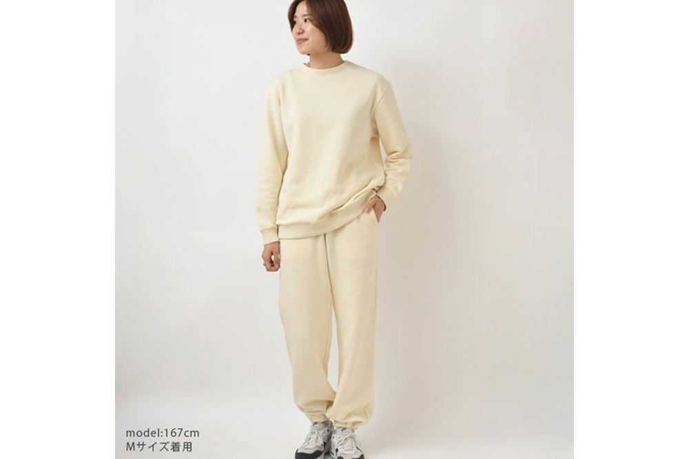 nayuta オーガニックコットン 裏起毛あったか スウェットパンツ 生成【L】ユニセックス 秋田県 大仙市