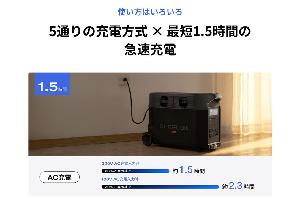EcoFlow ポータブル電源（容量3,600Wh）DELTA Pro エコフロー デルタプロ