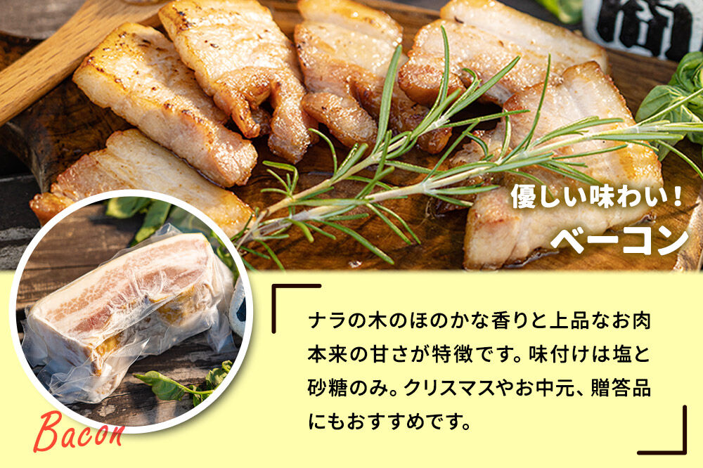 ポークチョリソー×5本 ＆ ベーコン×200g、高梨商店のチキンカレー×1食の人気３点セット