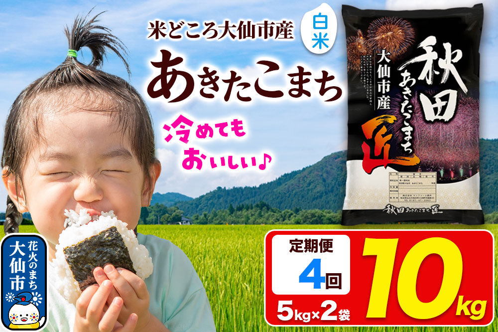 《定期便4ヶ月》米 あきたこまち【白米】10kg（5kg×2袋）秋田県大仙市産 精米 令和7年産 [通算18回 特A 秋田県産 あきたこまち アキタコマチ 秋田こまち 秋田小町 コメ kome 米どころ 5 キロ 小分け ご飯 ごはん サンファーム西木 大仙市]