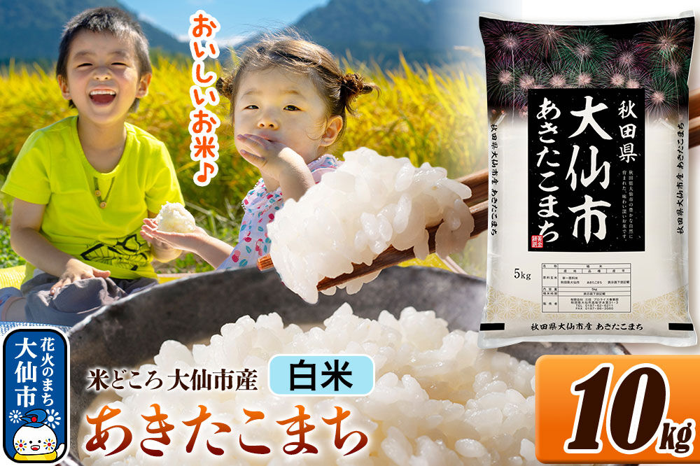 米 あきたこまち【白米】米どころ秋田県大仙市産 令和7年産 精米 10kg（5kg×2袋）