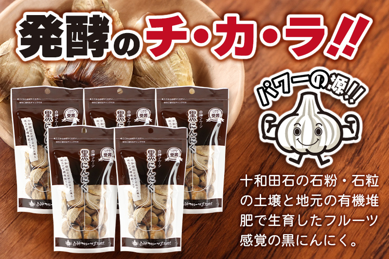 白神フルーツ黒にんにくセットＤ（バラ粒 100g×5袋）秋田県産 熟成 小分け 詰合せ 詰め合わせ 健康 美容 黒ニンニク
