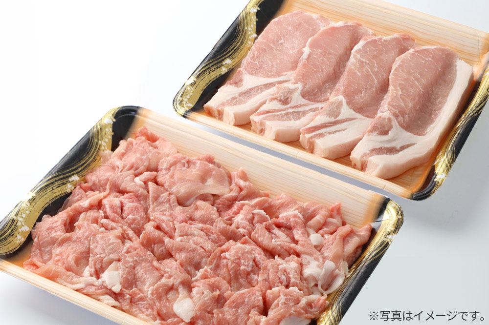 豚肉 桃豚とんかつ、しゃぶしゃぶセット 十和田湖高原ポークSPF桃豚 ロース（とんかつ）500g（125g×4枚） モモ（しゃぶしゃぶ）500g とんかつ しゃぶしゃぶ ロース モモ 計1kg