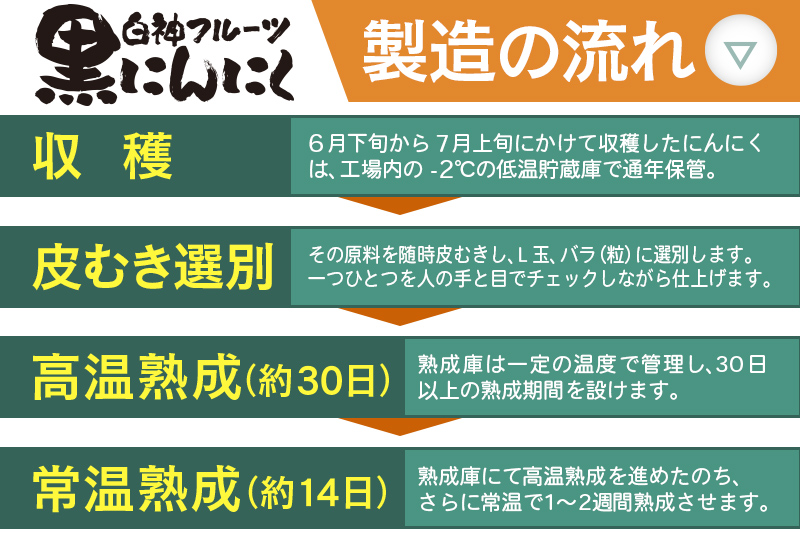 白神フルーツ黒にんにくセットＤ（バラ粒 100g×5袋）秋田県産 熟成 小分け 詰合せ 詰め合わせ 健康 美容 黒ニンニク