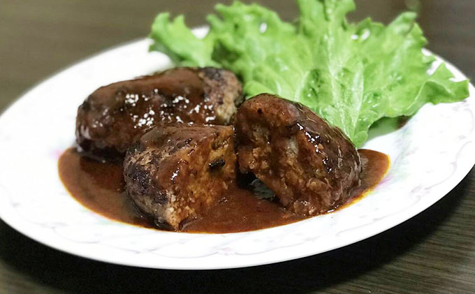 コロナ支援 手ごねハンバーグ 140g×6個 由利牛＆県産豚肉(個包装 冷凍 ハンバーグステーキ)