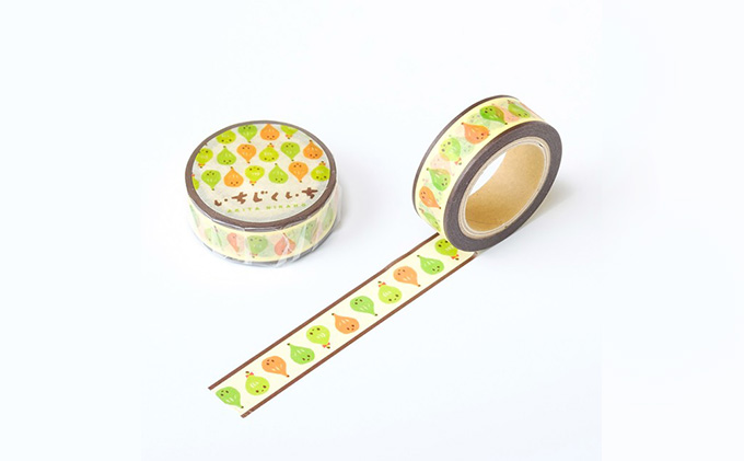 いちじくいちを マスキングテープ 緑・黄セット