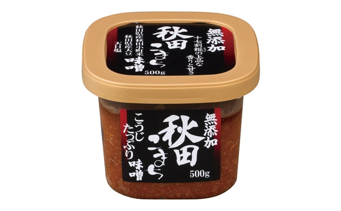 【隔月】定期便 全3回 つぶ味噌 キッコーナン 17割麹「秋田こまち味噌」1kg（500g×2）秋田県産大豆100％・あきたこまち米100％・天日塩・糀2倍・無添加【 みそ 味噌 小分け カップ 麹 調味料 高級 あきたこまち 秋田県 にかほ 】