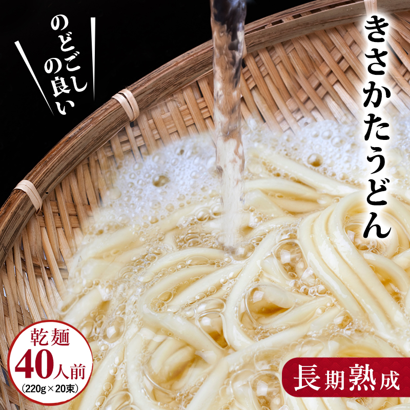 のど越しの良い象潟うどん20束(220g×20束・40人前)