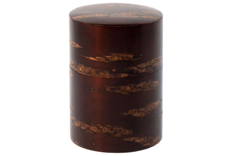 角館樺細工《樺細工 八柳》 総皮 茶筒 大 150g 角館工芸協同組合