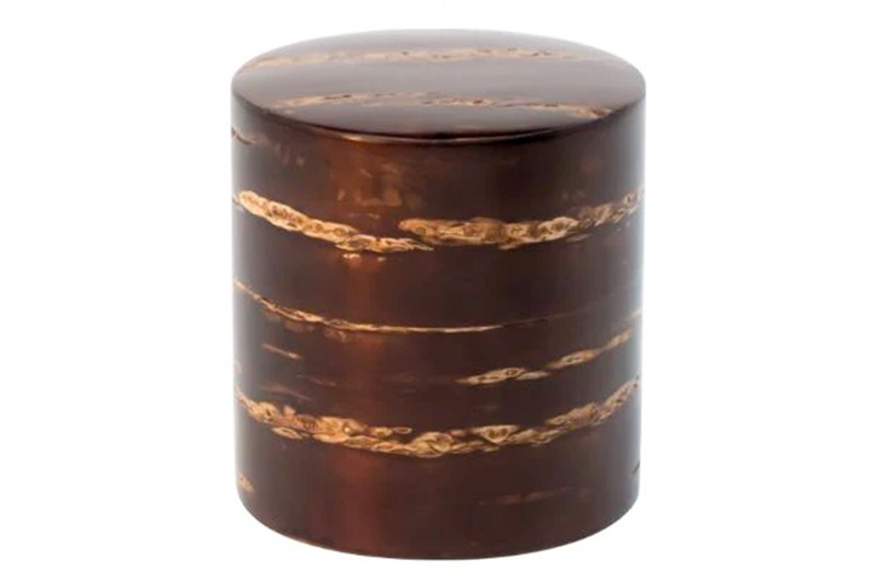 角館樺細工《樺細工 八柳》 総皮 茶筒 小 100g 角館工芸協同組合