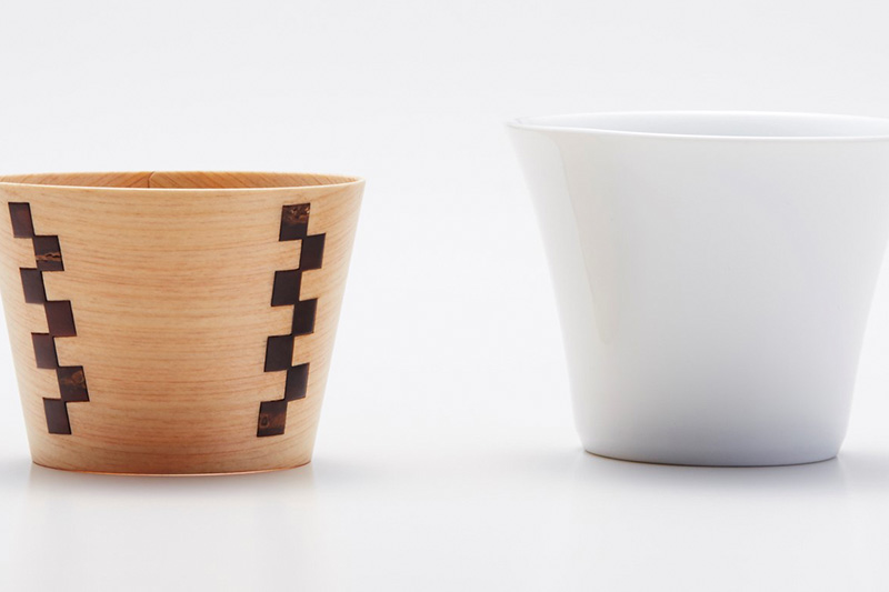 角館樺細工《冨岡商店》カップ 角柄 ツナグ 角館工芸協同組合