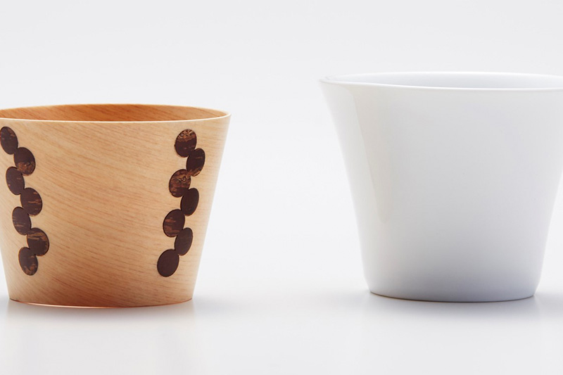 角館樺細工《冨岡商店》カップ 丸柄 ツナグ 角館工芸協同組合