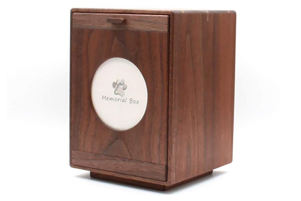 Memorial Box メモリアルボックス ブラックウォールナット ペット用仏壇 骨壷収納 （骨壷2寸～4寸用）秋田県 仙北市 ＜あきた芸術村 森林工芸館＞