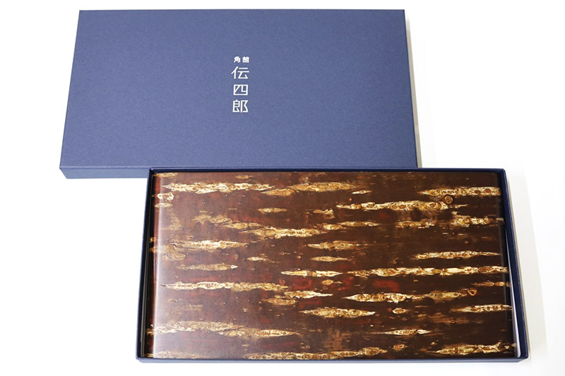 角館樺細工《藤木伝四郎商店》相板 パン長手皿 無地皮 角館工芸協同組合