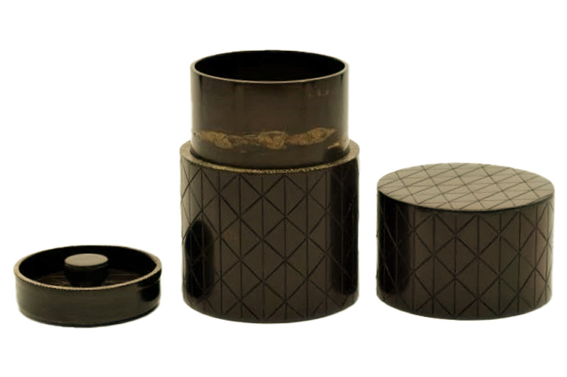 角館樺細工《樺細工 八柳》 茶入 80g （佐藤大 作） 角館工芸協同組合